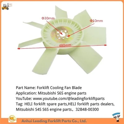 Forklift sovutish foniy|Mitsubishi S6S dvigatel qismlari uchun fan| HELI Forklift qismlari dilerlari |32B48-00300